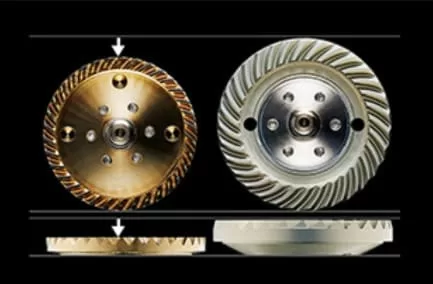 ギア比による歯切り形状の比較画像